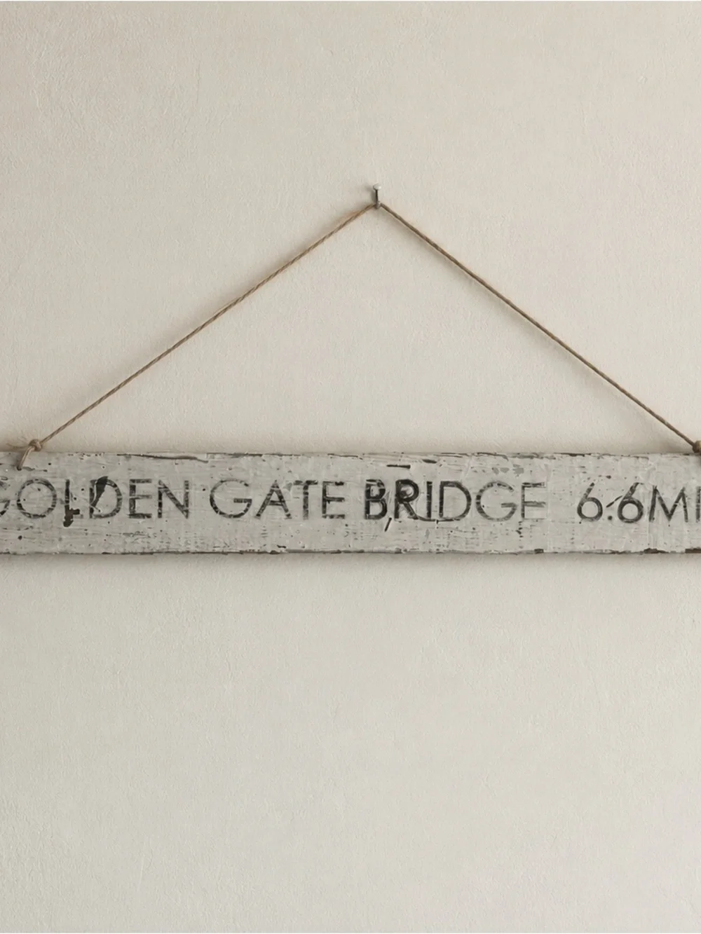Vintage Golden Gate Bridge Wooden Sign – Rustic Distressed Wall Decor